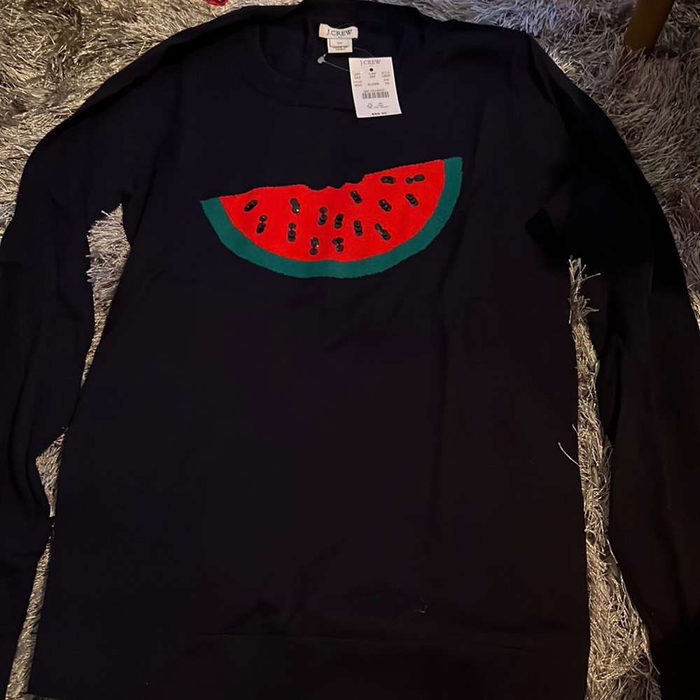 J. Crew watermelon sweater size xs.